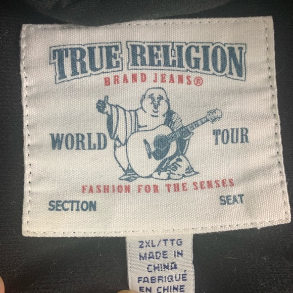 TRUE RELIGION Mens Full Zip Track Jacket Size XXL Red/Black - Picture 6 of 10